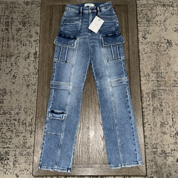 Hidden TRACEY CARGO POCKET STRETCH STRAIGHT - Picture 1 of 12